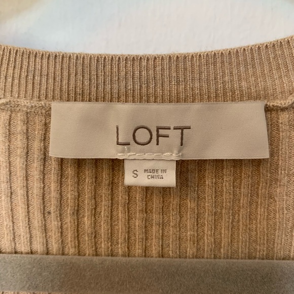 Loft Loft Heathered Ribbed Scoop Neck Midi Dress - Picture 4 of 4